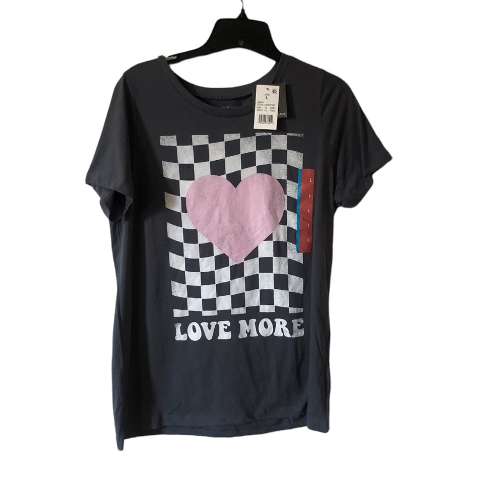 Grayson Threads Womens Tee Shirt Large Gray/Pink